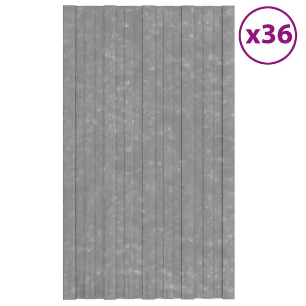 vidaXL Roof Panels 36 pcs Galvanised Steel Silver 80x45 cm