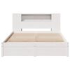 vidaXL Bookcase Bed without Mattress White 140x190cm Solid Wood Pine