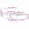 vidaXL Bed Frame with Headboard Wax Brown 80 x 200 cm Solid Pine Wood