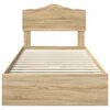 vidaXL Storage Bed with Drawer Sonoma Oak 90 x 200 cm Engineered Wood