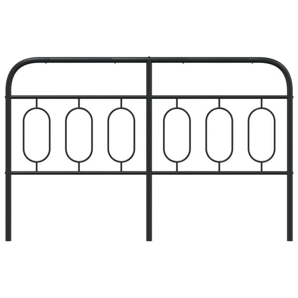 vidaXL Metal Replace Headboard Black 137 cm