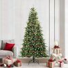 vidaXL Artificial Hinged Christmas Tree Green 240 cm PE and PVC