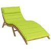 vidaXL Sun Lounger Cushion Green 178 x 60 x 4 cm Oxford fabric
