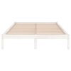 vidaXL Bed Frame without Mattress White Solid Wood 200x200 cm