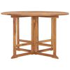 vidaXL Folding Garden Dining Table 120x120x75 cm Solid Teak Wood