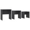 vidaXL Nesting Coffee Tables 3 pcs High Gloss Grey Engineered Wood