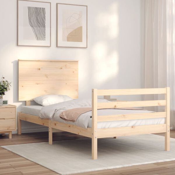 vidaXL Bed Frame without Mattress 100x200 cm Solid Wood