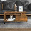 vidaXL Coffee Table Smoked Oak 90x49x45 cm Engineered Wood
