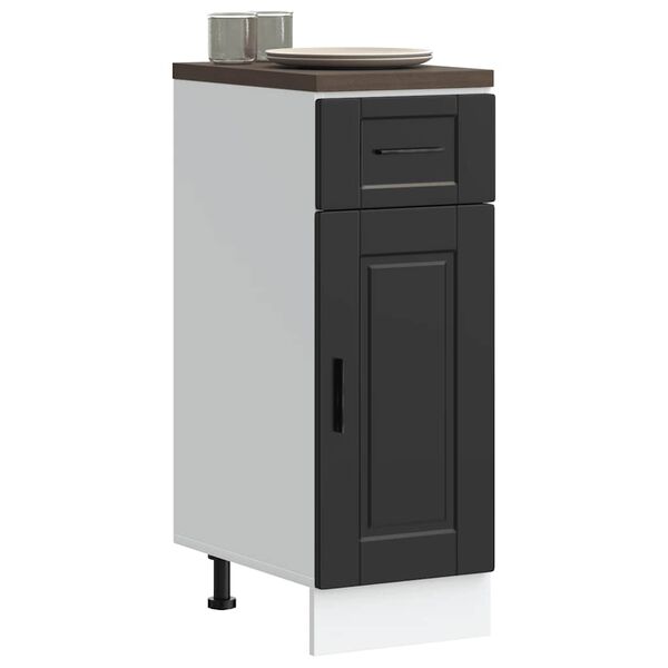 vidaXL Kitchen Base Cabinet&nbsp;Porto Black Engineered Wood