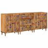 vidaXL Sideboard 3 pcs 60 x 33.5 x 75 cm Solid Mango Wood Natural