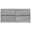 vidaXL TV Wall Cabinet with LED Lights Grey Sonoma 100x31x45 cm