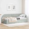 vidaXL Corner Bed Frame Light Grey 90 cm x 190 cm Velvet