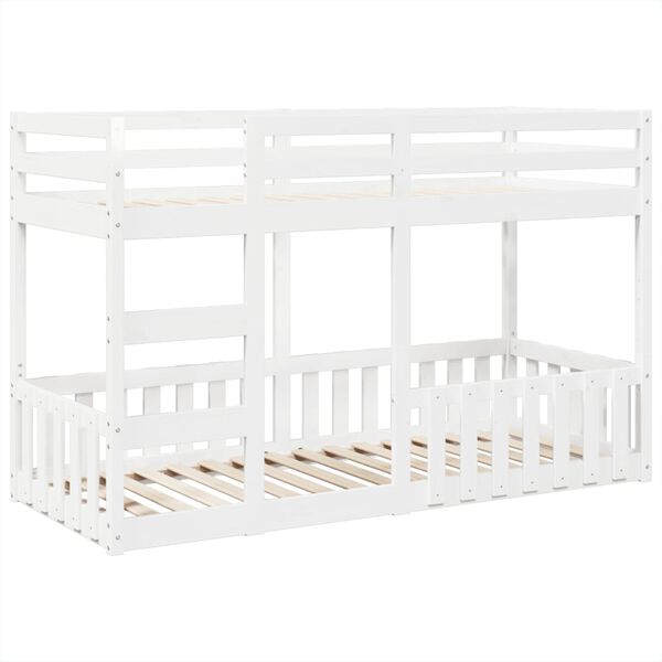 vidaXL Bunk Bed White 90x190 cm Solid Wood Pine