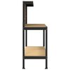 vidaXL Work Benches with Shelf Black 114 x 54 x 145 cm Engineered Wood