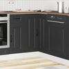 vidaXL Kitchen Corner Base Cabinet Kalmar Black Engineered Wood