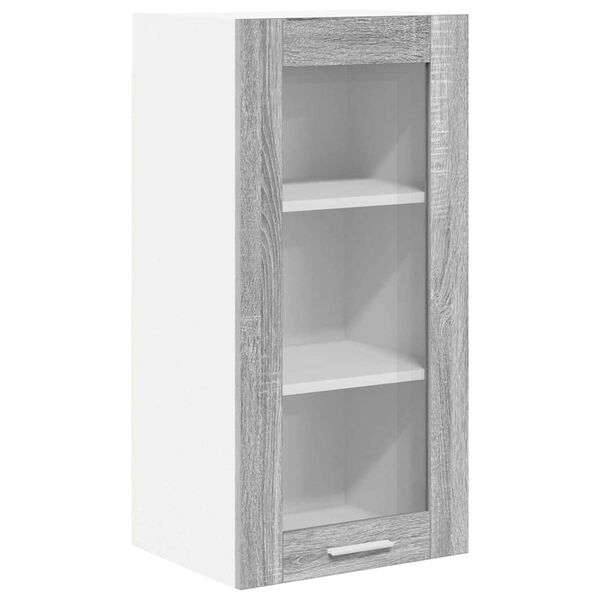 vidaXL Hanging Cabinet Grey Sonoma 40 x 31 x 80 cm Engineered Wood