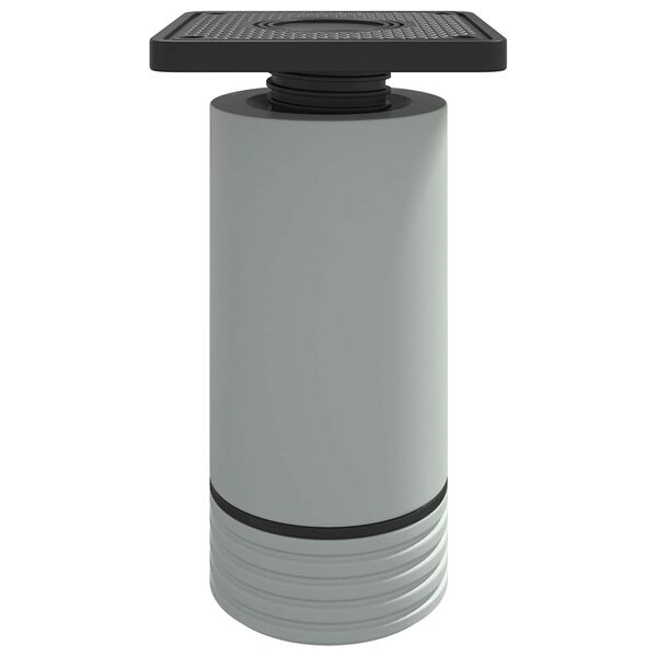 vidaXL Furniture Feet Adjustable 2 pcs White 64 x 64 x 100 mm PP