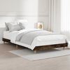 vidaXL Bed Frame without Mattress Smoked Oak 100x200 cm Engineered Wood