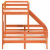 vidaXL Bunk Bed without Mattress 90x200/140x200 cm Wax Brown Solid Wood