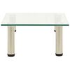 vidaXL TV Stand Transparent 40x35x17 cm Tempered Glass
