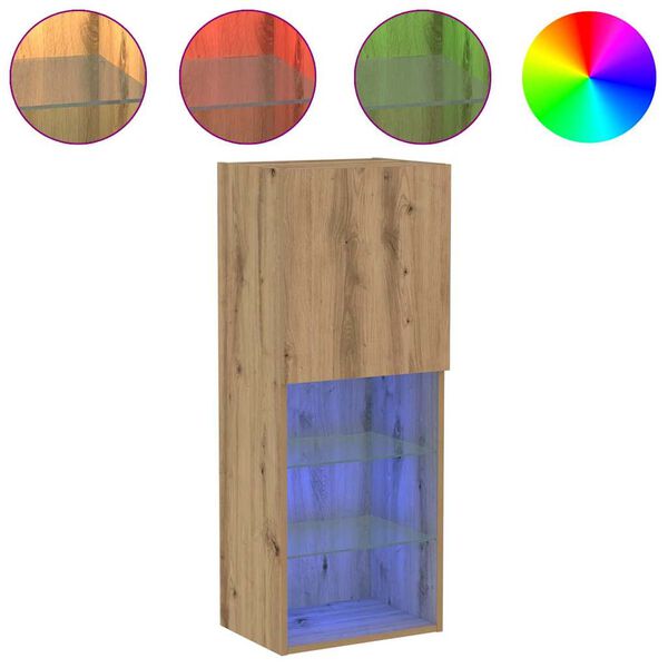 vidaXL TV Cabinet Set Artisan Oak 40.5 x 30 x 102 cm Engineered Wood