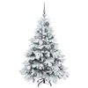 vidaXL Artificial Christmas Tree with 150 LEDs White 120 cm PE and PVC