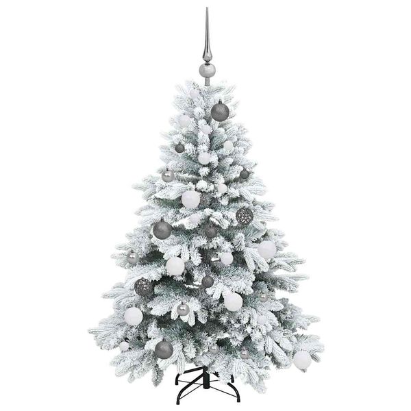vidaXL Artificial Christmas Tree with 150 LEDs White 120 cm PE and PVC