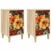 vidaXL Bedside Cabinet GENNEP 2 pcs Sonoma Oak 36 x 33 x 60 cm