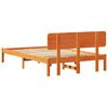 vidaXL Bed Frame with Headboard Wax Brown 140 x 190 cm Solid Pine Wood