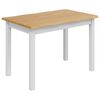 VidaXL Dining Table EKAI White 112 x 70 x 76.5 cm Solid Pine Wood