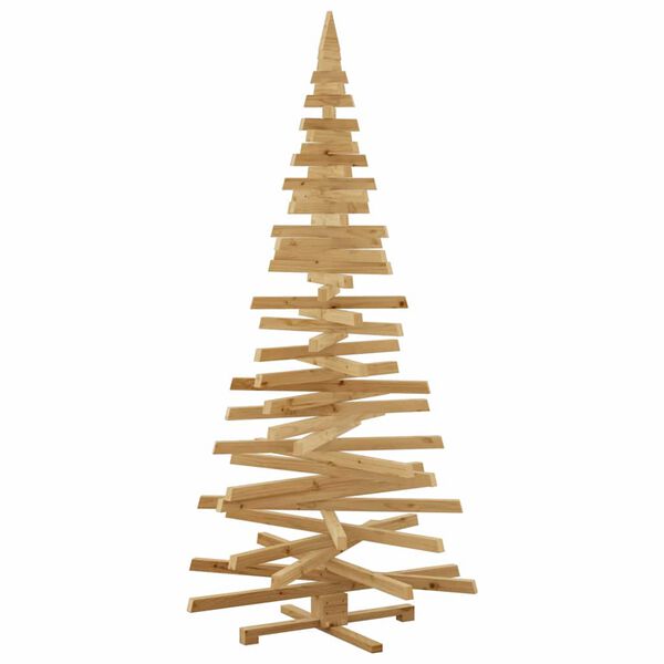 vidaXL Christmas Trees with Stand Brown 210 cm Solid pine wood