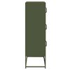 vidaXL Highboard Olive Green 68x39x123 cm Steel
