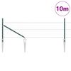 vidaXL Fence Post Green 10 x 0.4 m (50 mm mesh) Steel and PVC