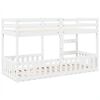 vidaXL Bunk Bed White 90x200 cm Solid Wood Pine