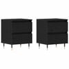 vidaXL Bedside Cabinet 2 pcs Black Oak 40 x 35 x 50 cm Engineered Wood