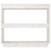 vidaXL Book Cabinet White 80x35x71 cm Solid Pinewood