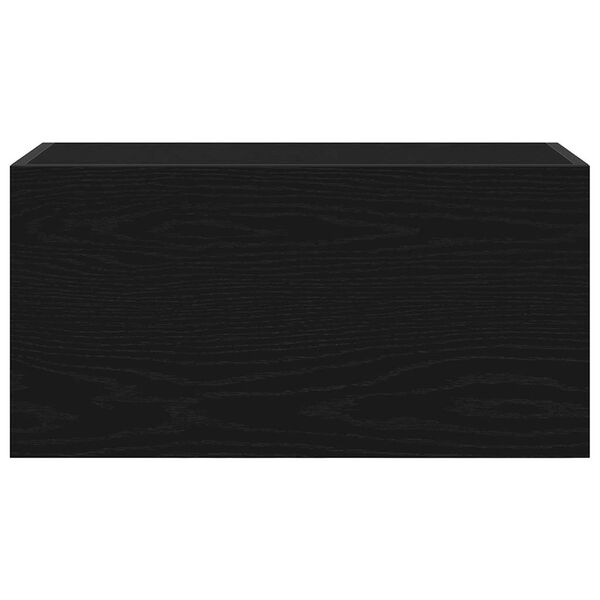 vidaXL Bathroom Wall Cabinet Black 60x25x30 cm Engineered Wood