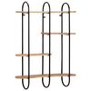 vidaXL Wall Shelf 90x20x116,5 cm Solid Rough Wood Mango