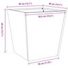 vidaXL Garden Planter 40x40x40 cm Stainless Steel