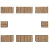 vidaXL TV Cabinet Set Wall-mounted 8 pcs Artisan Oak Engineered Wood