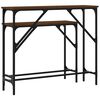 vidaXL Console Tables 2 pcs Brown Oak Engineered Wood