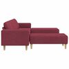 vidaXL Sofa Set Wine red Fabric