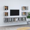 vidaXL 7 Piece TV Cabinet Set Grey Sonoma Engineered Wood