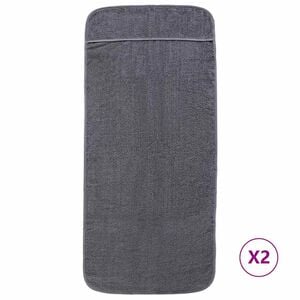 vidaXL Beach Towels 2 pcs Anthracite 60x135 cm Fabric 400 GSM