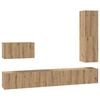 vidaXL TV Cabinet Set with Drawer 4 pcs Artisan Oak Engineered Wood