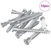 vidaXL Confirmat Screws 12 pcs Silver &Oslash;7 x 58 mm Metal