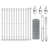 vidaXL Fence with Post Silver 0.6 x 25 m Steel