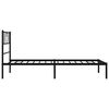 vidaXL Metal Bed Frame without Mattress with Headboard Black 80x200cm