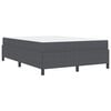 vidaXL Bed Frame with Mattress Dark Grey 140 x 200 cm Fabric