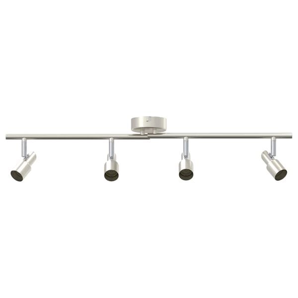 vidaXL Ceiling Spotlight with Spotlights Nickel 70 x 9 x 12.5 cm Steel